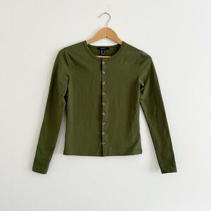 F21 snap front cardigan